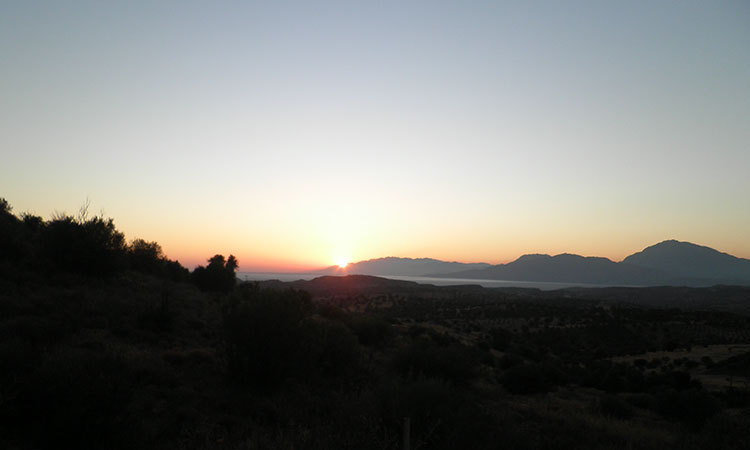 Sonnenuntergang in den Bergen